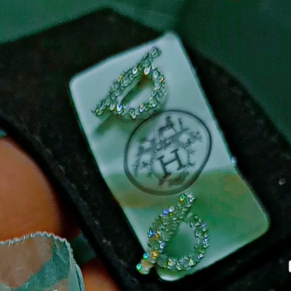 HERMÉS WHITE GOLD 750/1000. 22 K DIAMOND FINESSE EARRINGS - Picture 3 of 3